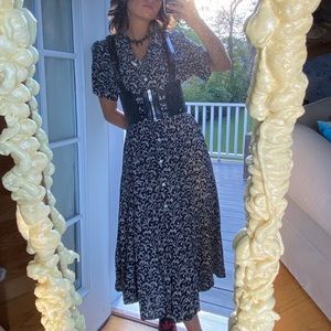 vintage floral/paisley patterned maxi dress